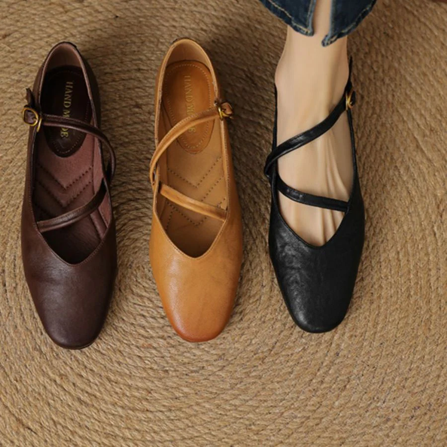 Norie Genuine Leather Flats