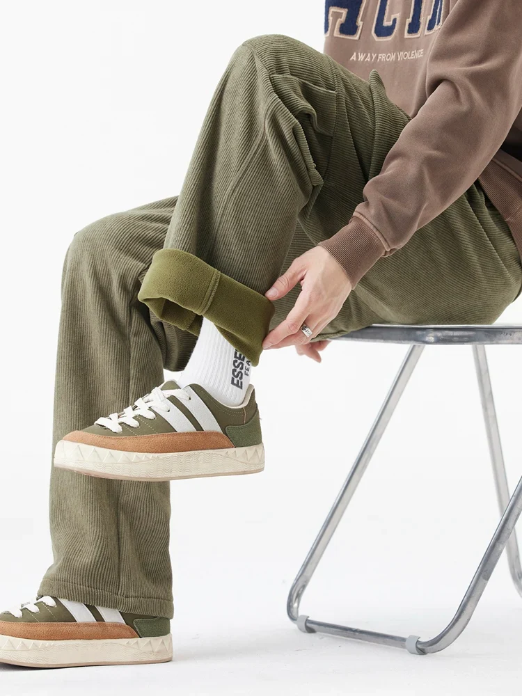 Corduroy Fleece-Lined Pants