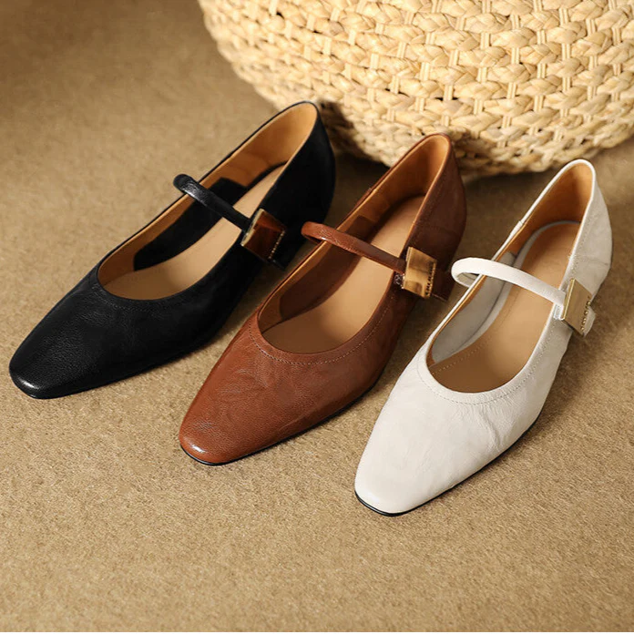 Melona Genuine Leather Pumps