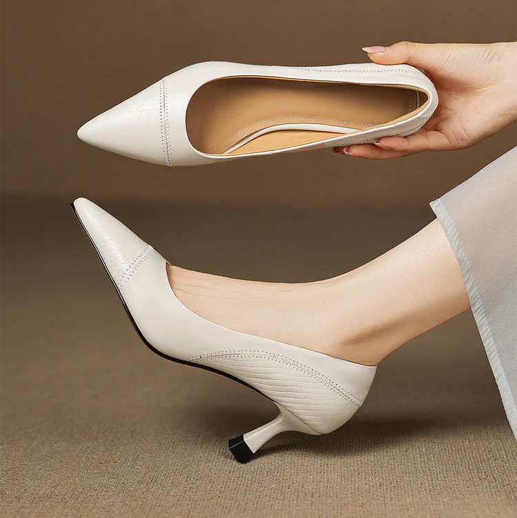 Elyra Genuine Leather Heels