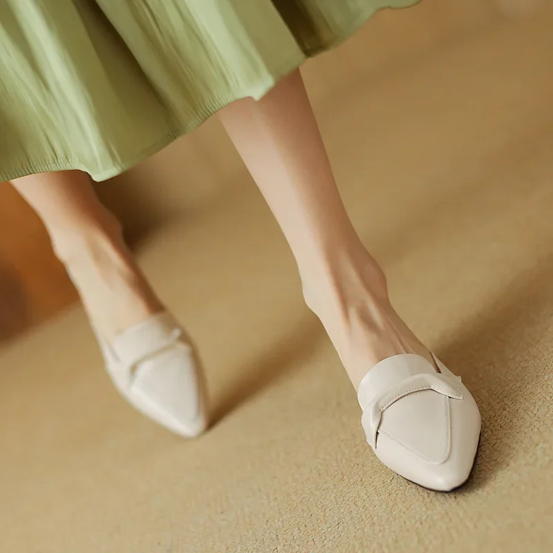 Alaya Genuine Leather Mules