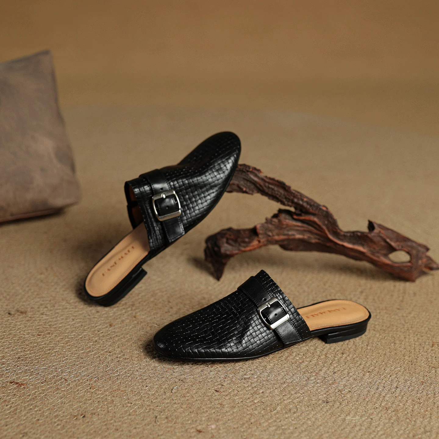 Emrie Genuine Leather Mules