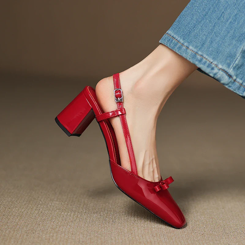 Melani Genuine Leather Heels