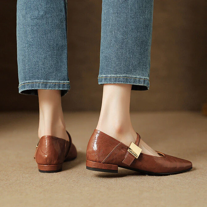 Melona Genuine Leather Pumps