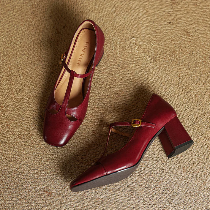 Elora Genuine Leather Heels