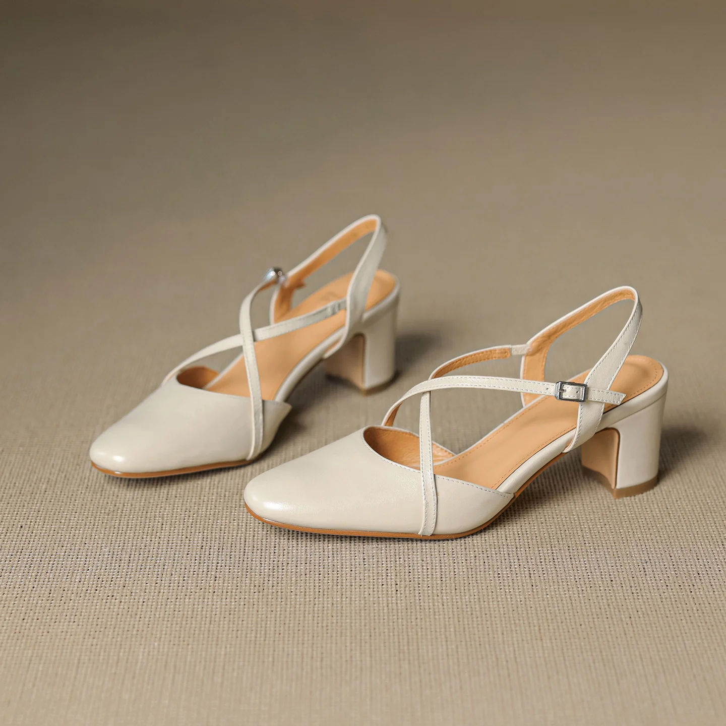 Blenza Genuine Leather Slingbacks