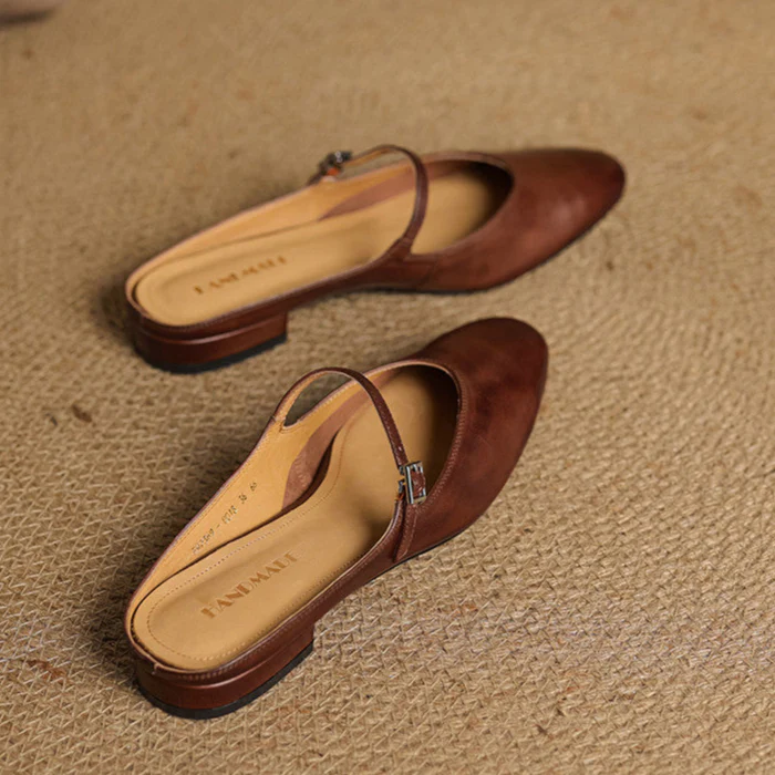 Merisa Genuine Leather Mules