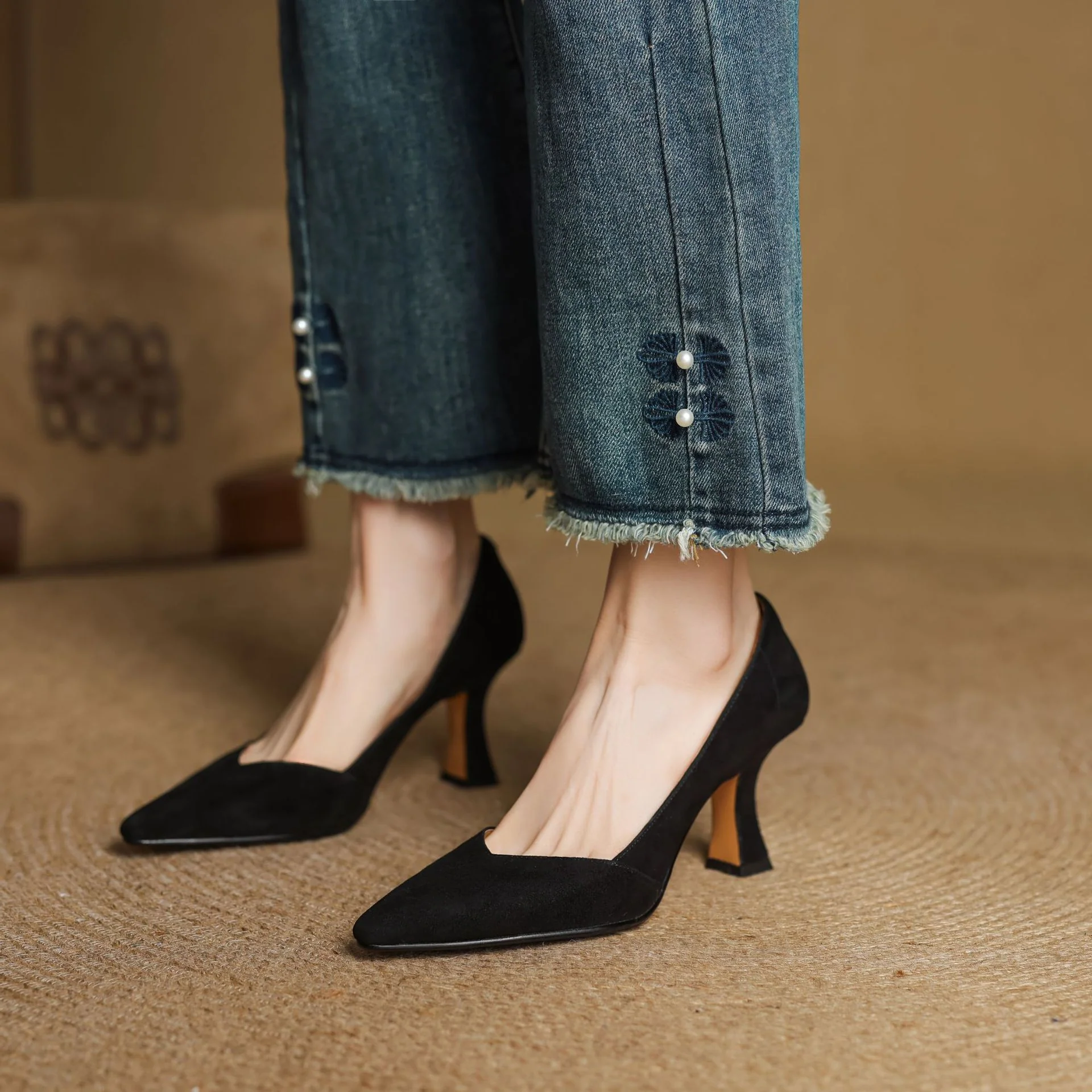 Zyne Genuine Leather Heels