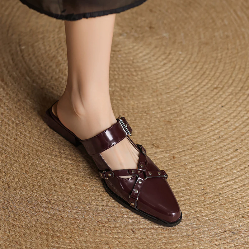Renly Genuine Leather Slingbacks