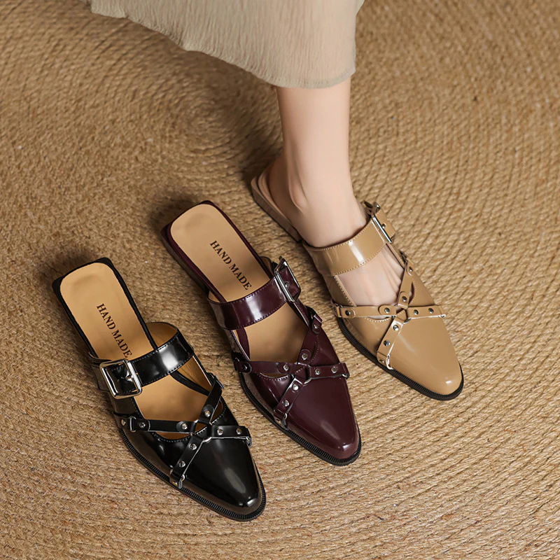 Renly Genuine Leather Slingbacks