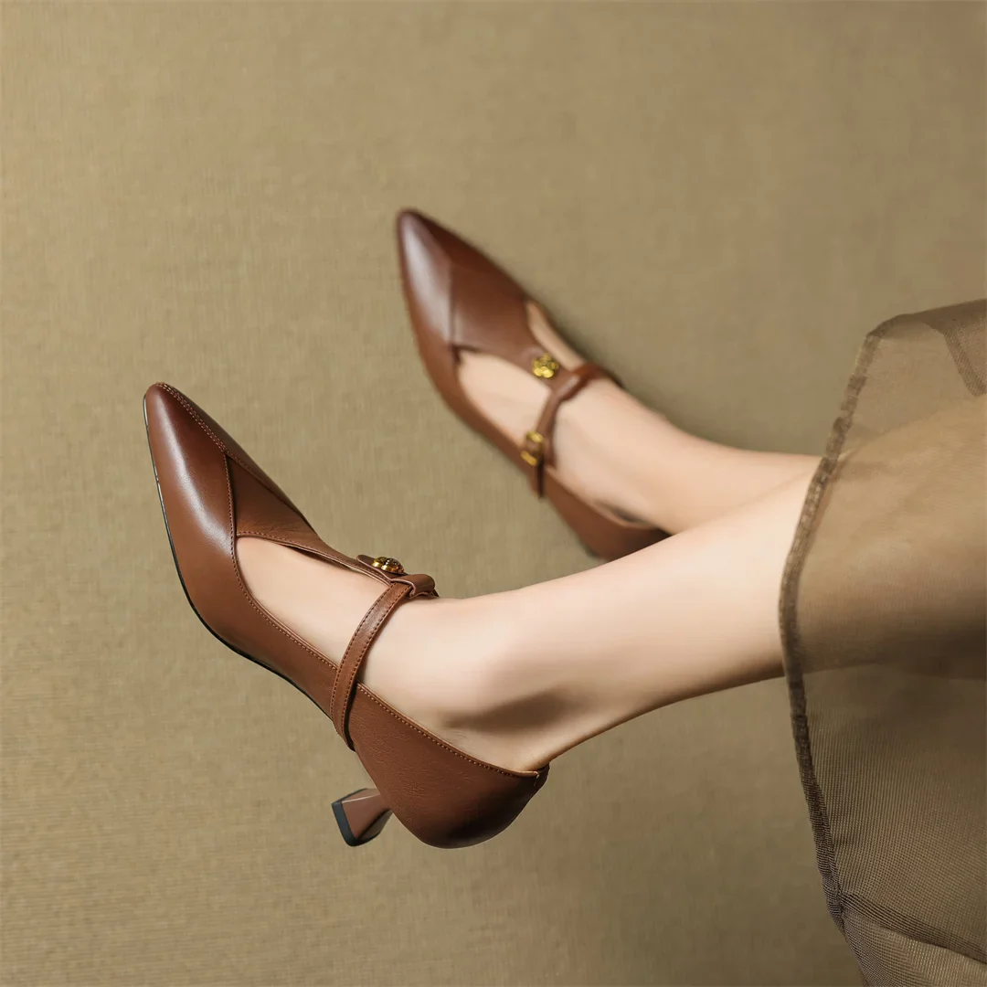 Marlene Genuine Leather Heels
