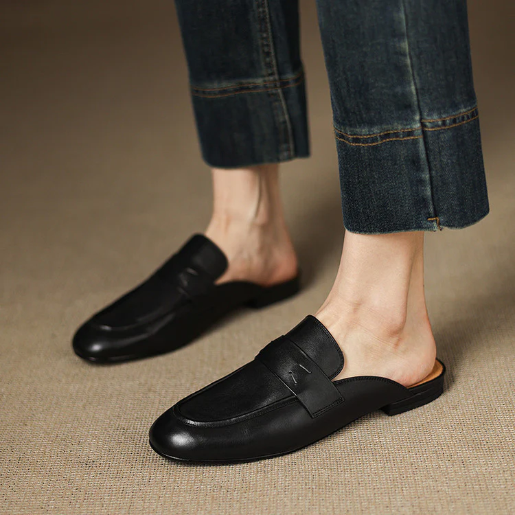 Serin Genuine Leather Mules