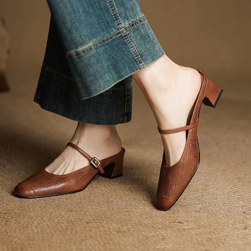 Berla Genuine Leather Mules