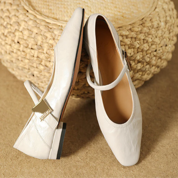 Melona Genuine Leather Pumps