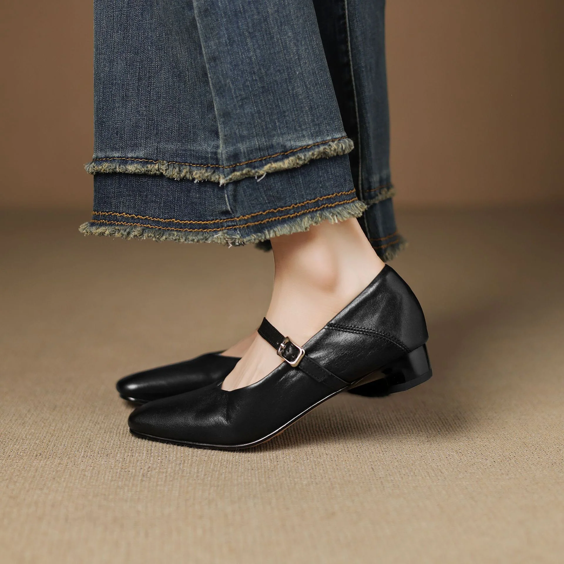 Ayra Genuine Leather Flats