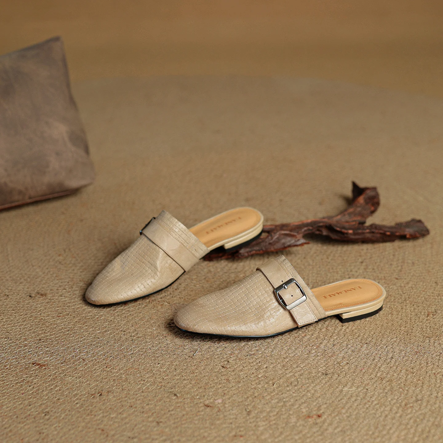 Emrie Genuine Leather Mules