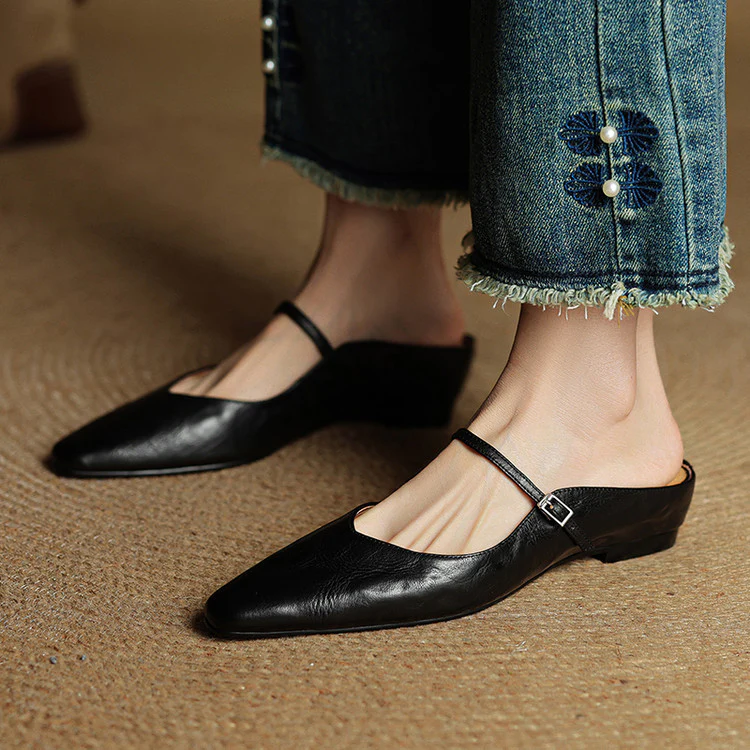 Orella Genuine Leather Mules
