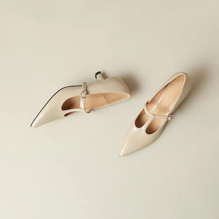 Ileen Genuine Leather Heels