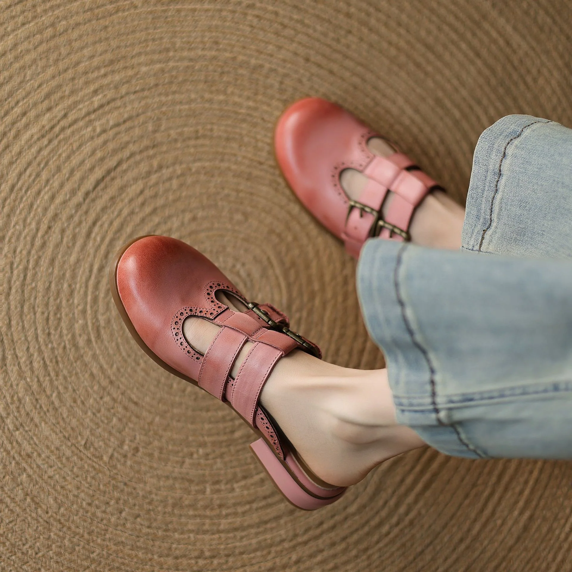 Elin Genuine Leather Mules