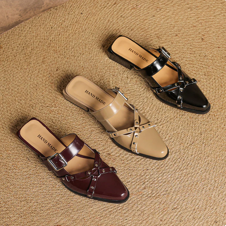 Renly Genuine Leather Slingbacks