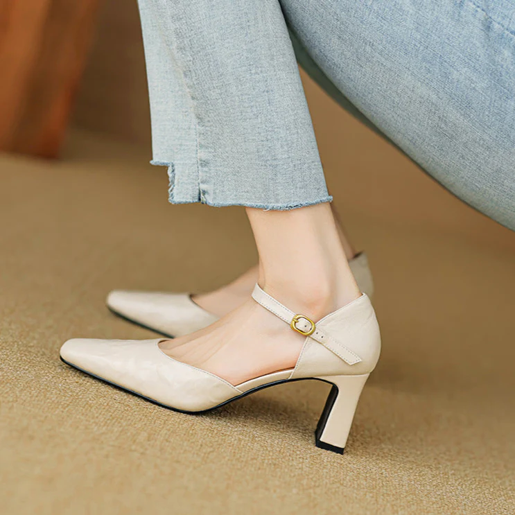 Amaris Genuine Leather Heels