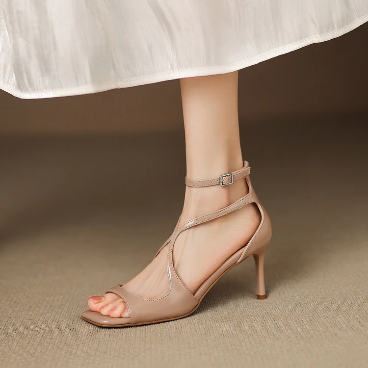 Christine Genuine Leather Heels