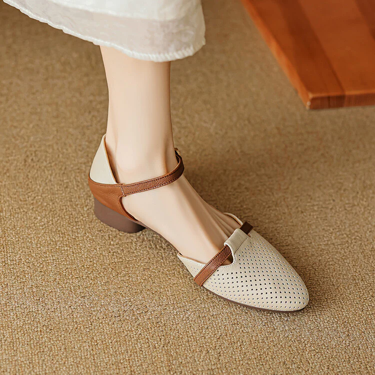 Lizel Genuine Leather Heels