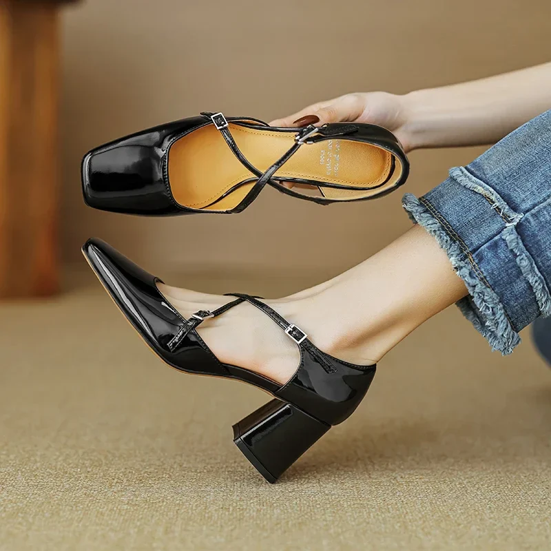 Lilian Genuine Leather Heels