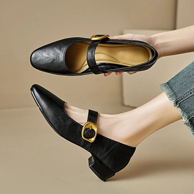 Minara Genuine Leather Pumps