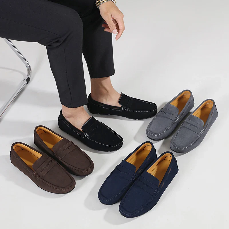 Fletro Genuine Suede Loafers