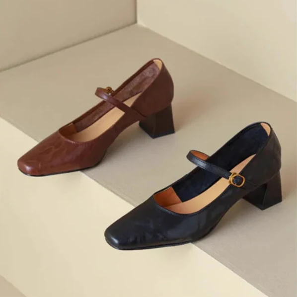 Remina Genuine Leather Heels