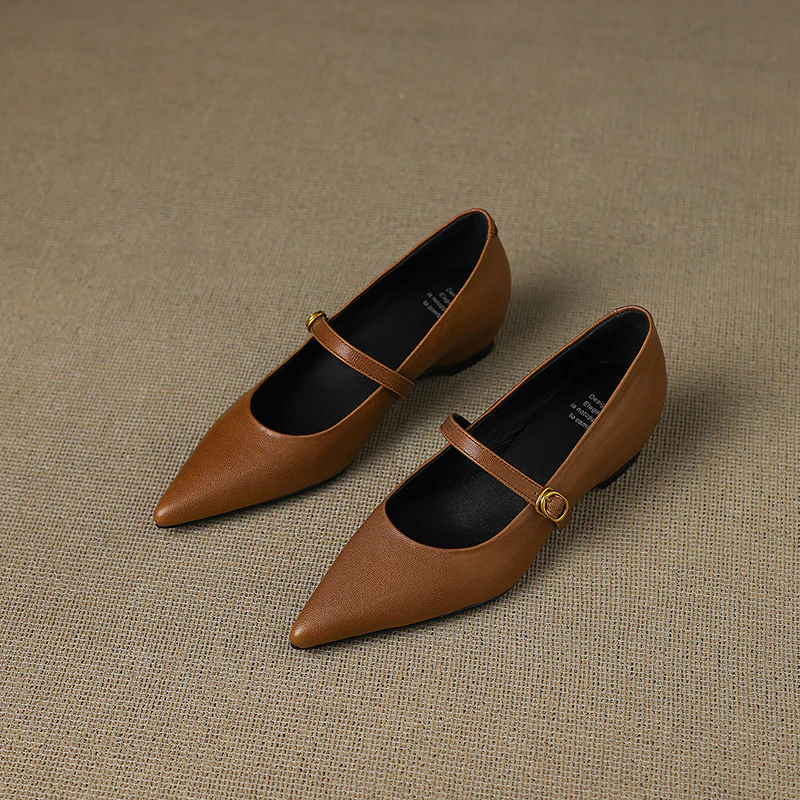 Delia Genuine Leather Heels