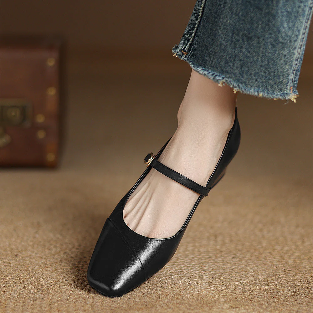 Clarette Genuine Leather Heels