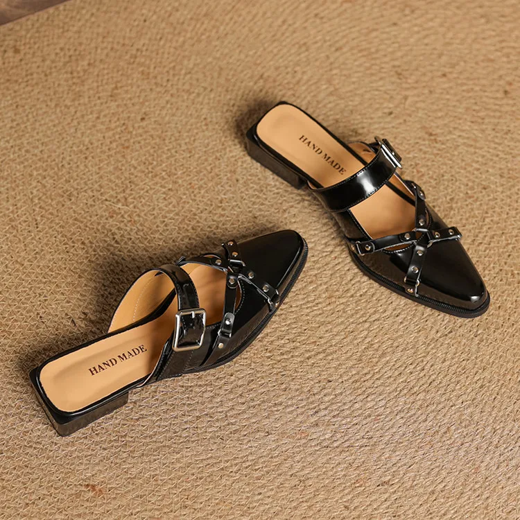 Renly Genuine Leather Slingbacks