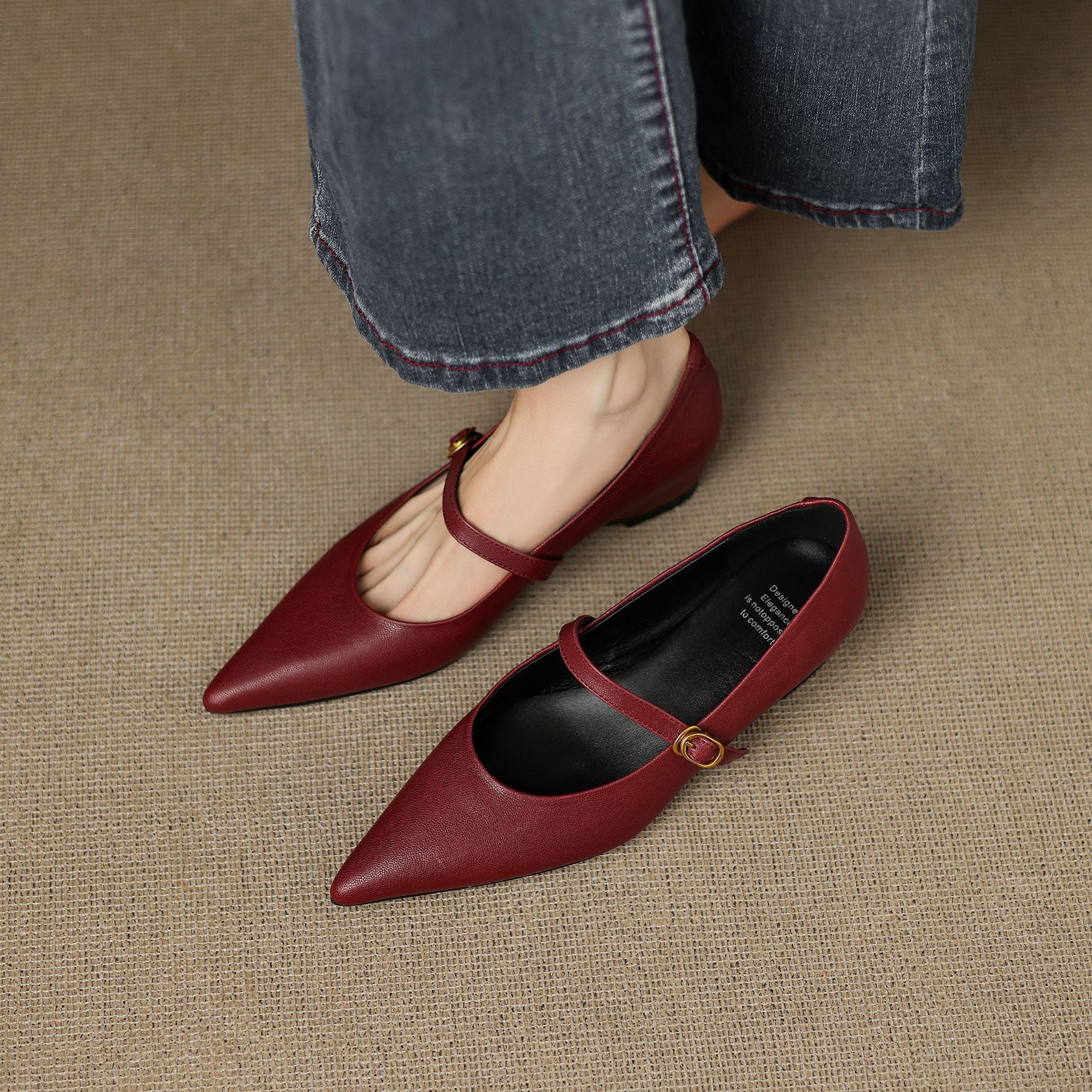 Delia Genuine Leather Heels