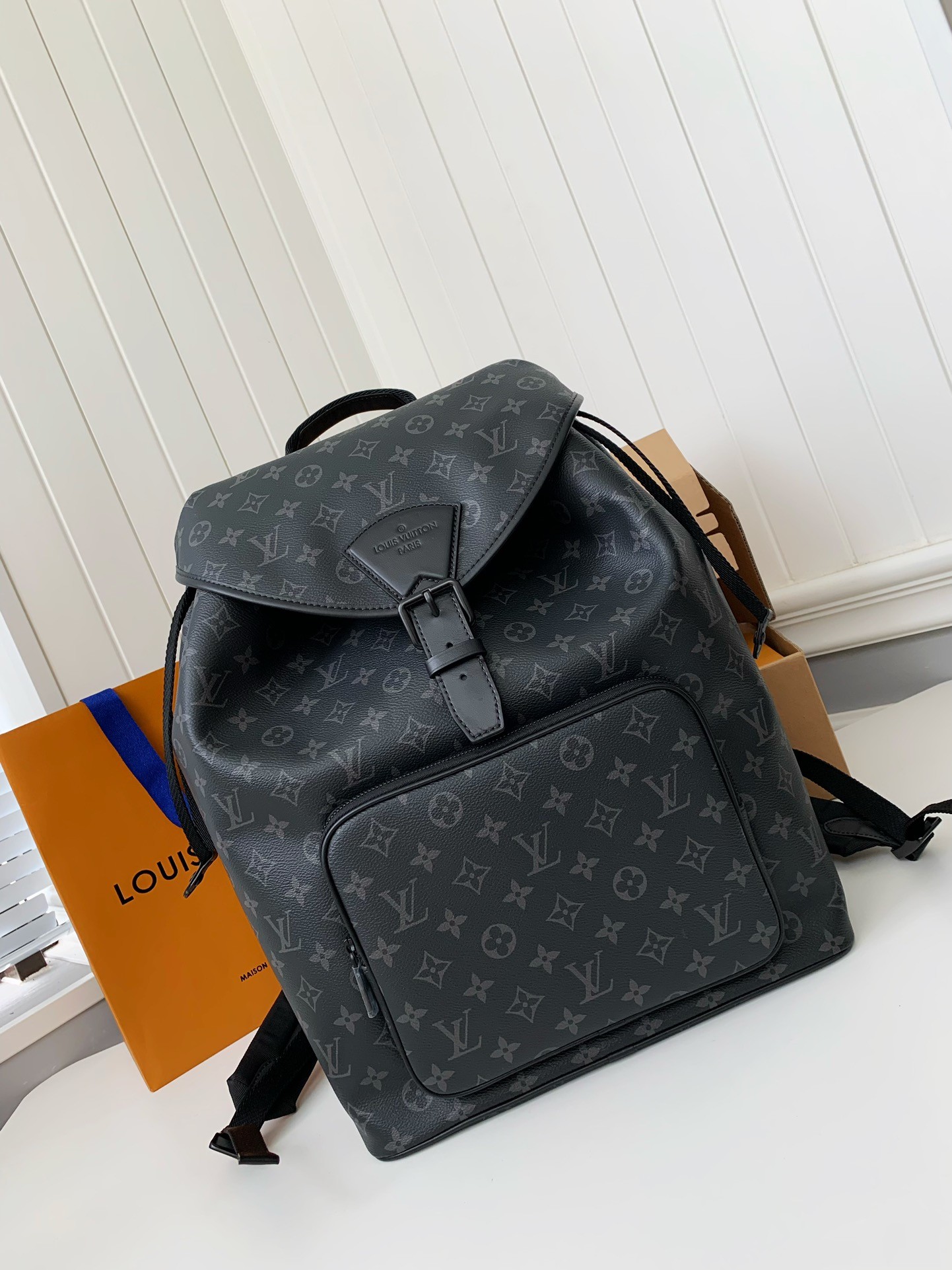 Louis Vuitton's New MONTSOURIS Men's Black Flower Backpack M45583, TopQuality