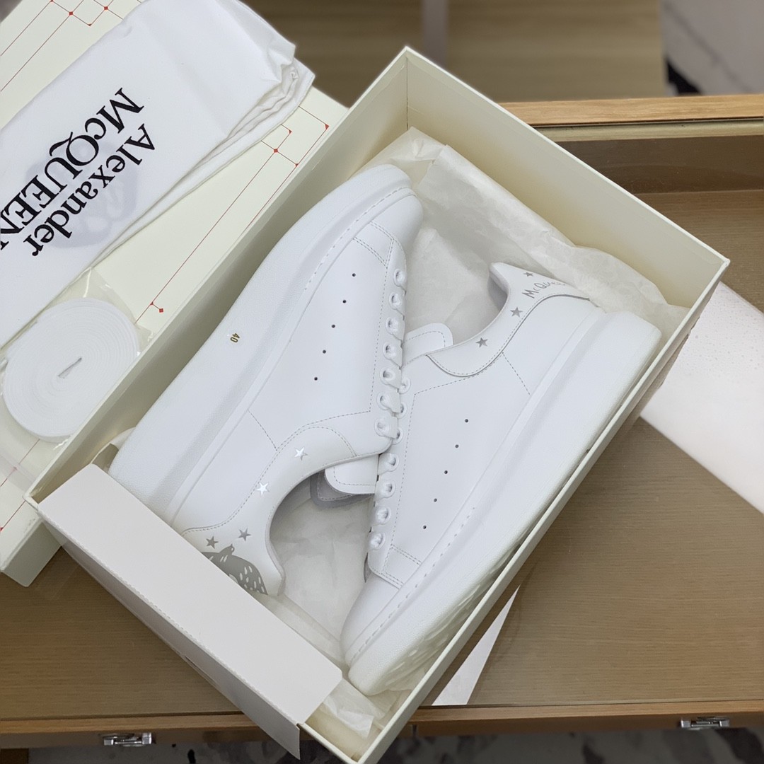 Alexander McQueen MQ Silver Flying Swallow tail Sneakers