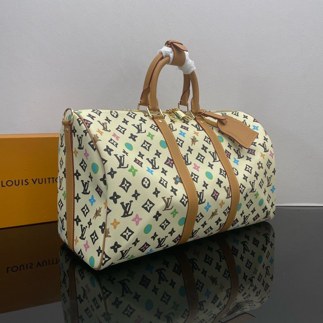 LOUIS VUITTON LV X Tyler The Creator keepall 45 Travel bag/top quality M25233