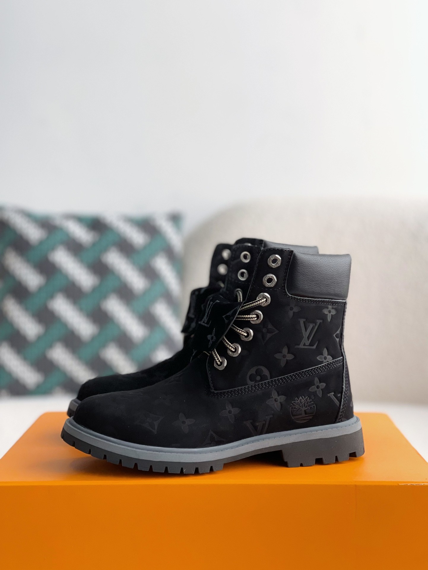 louis vuitton & timberland Black boots/Martin boots/boots