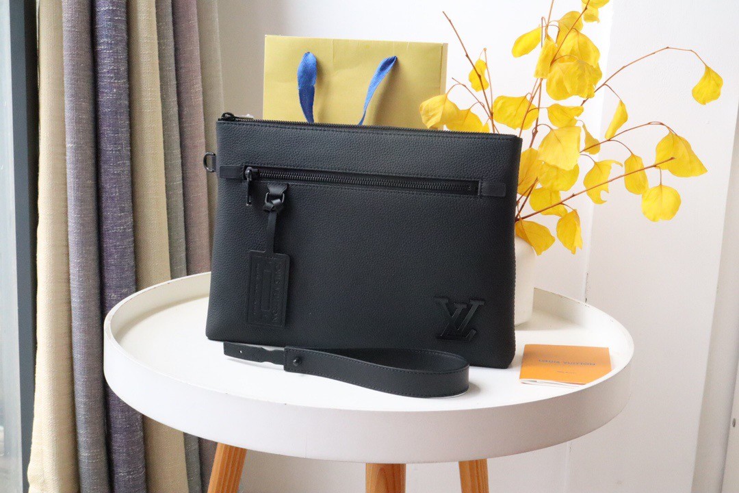 LOUIS VUITTON logo calfskin protectivecase clutch M69837 Top quality