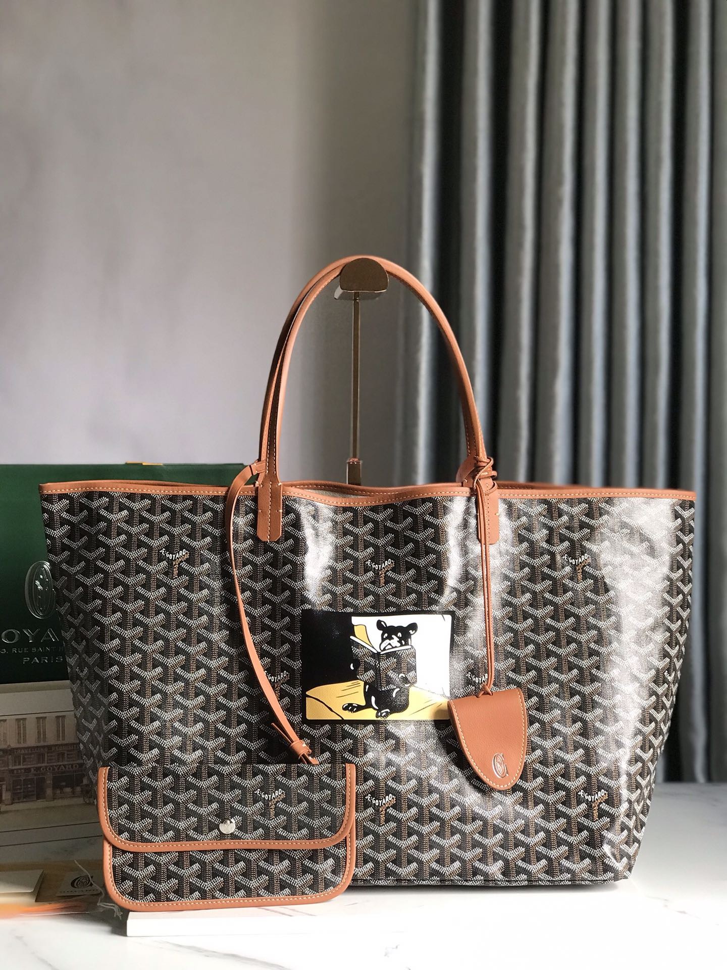 Goyard Saint Louis GM special paintedDou style shopping bag