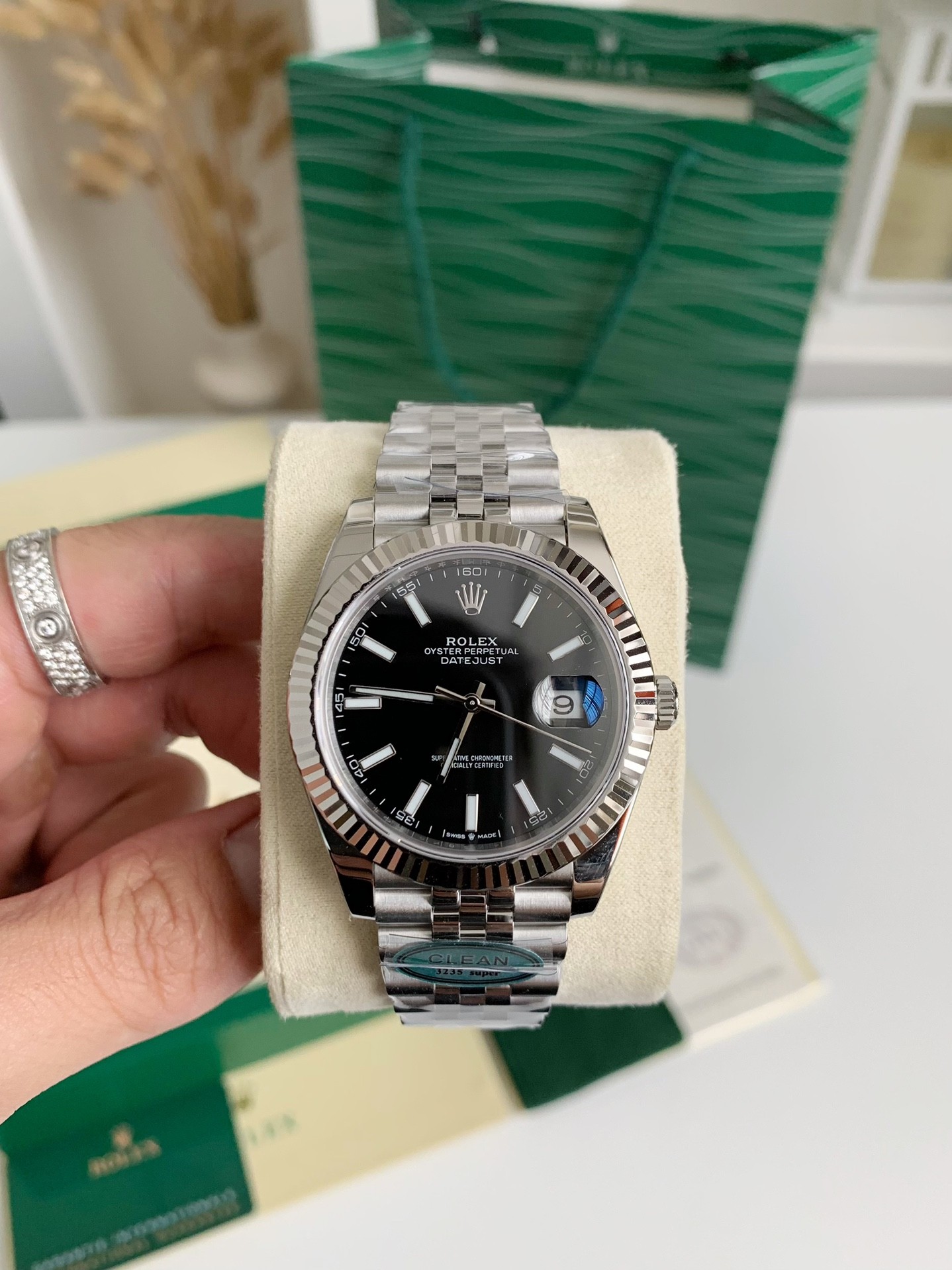 【#2410】Rolex RE Log Men's Watch 41mm