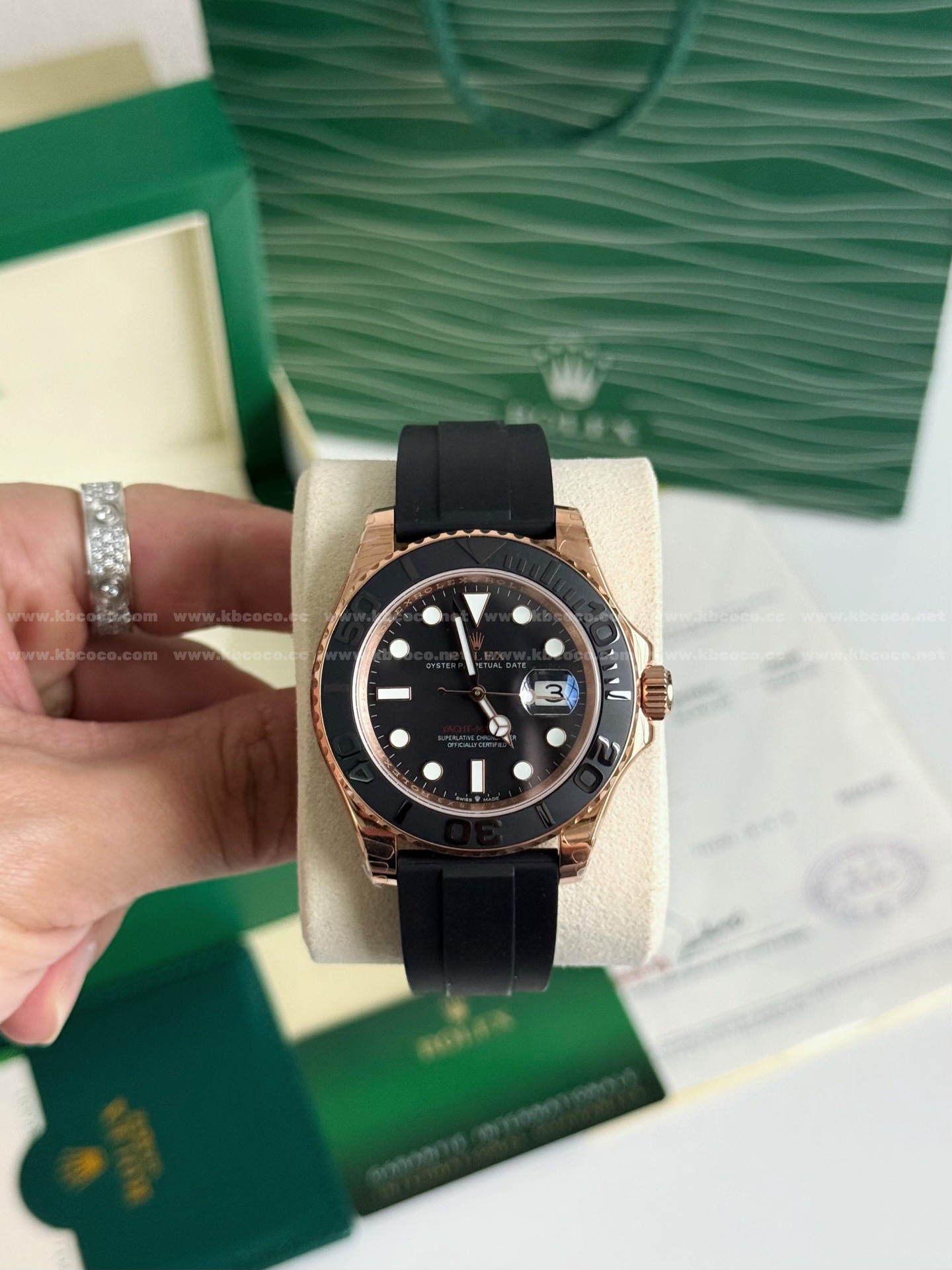 【#5878】Rolex Yachting Celebrity RoseGold Men's Wristwatch Series, 42mm