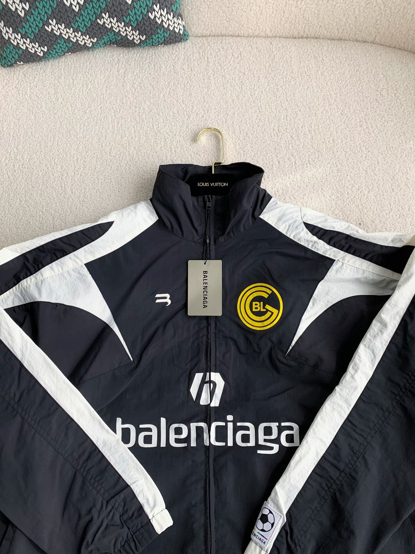 Balenciaga patchwork team jacket