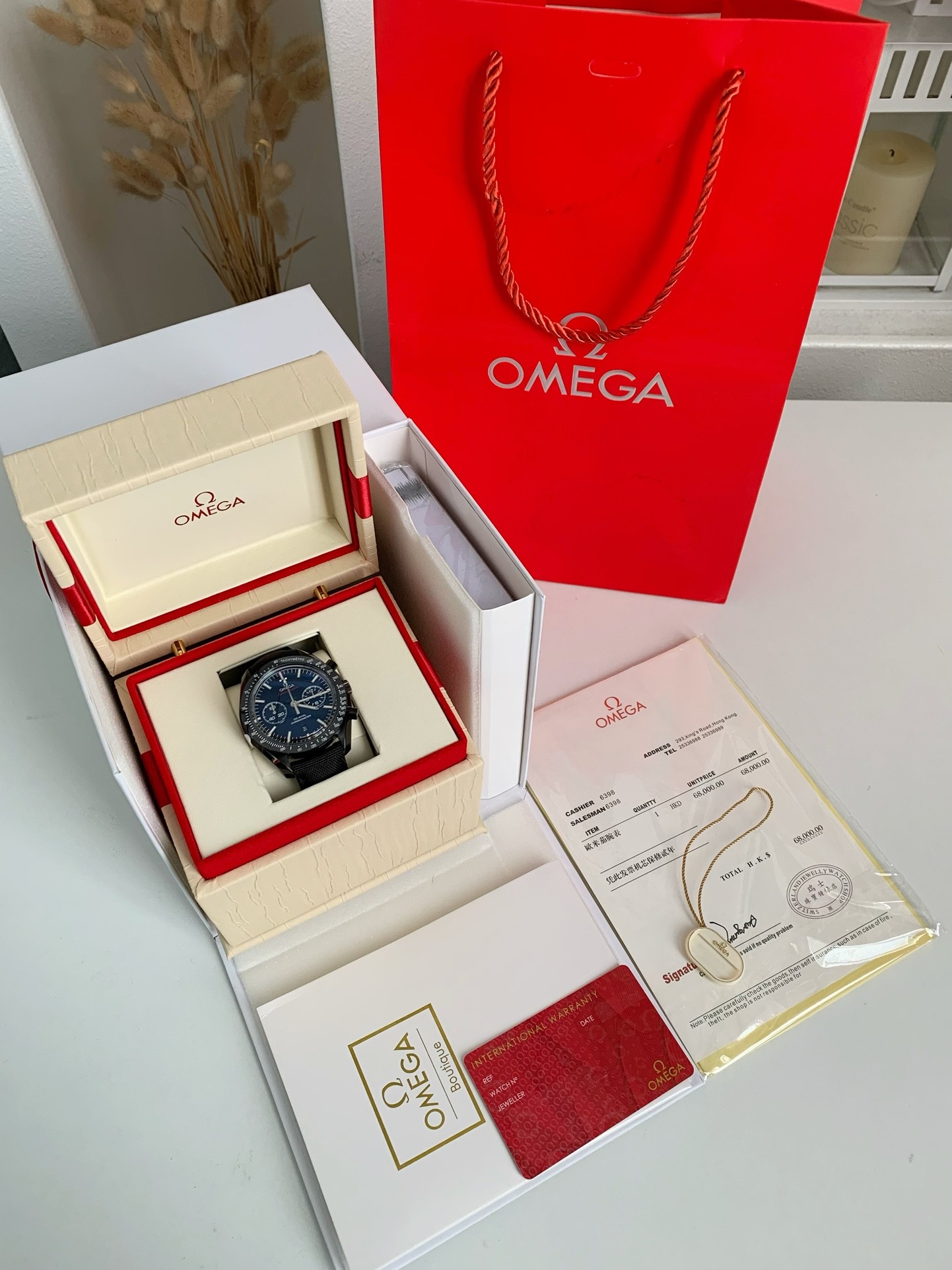 【#3840】Omega Speedmaster SeriesDark Side of the Moon, 50m waterproof watch, 44.25mm