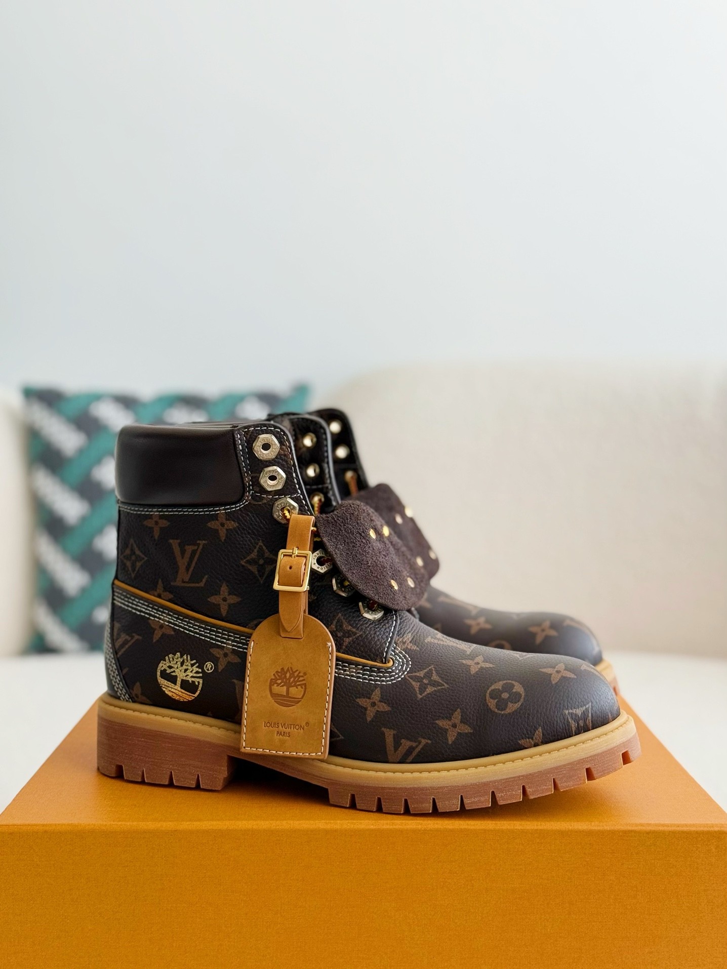 [#3838| Louis Vuitton x Timberland boots/Martin boots/boots