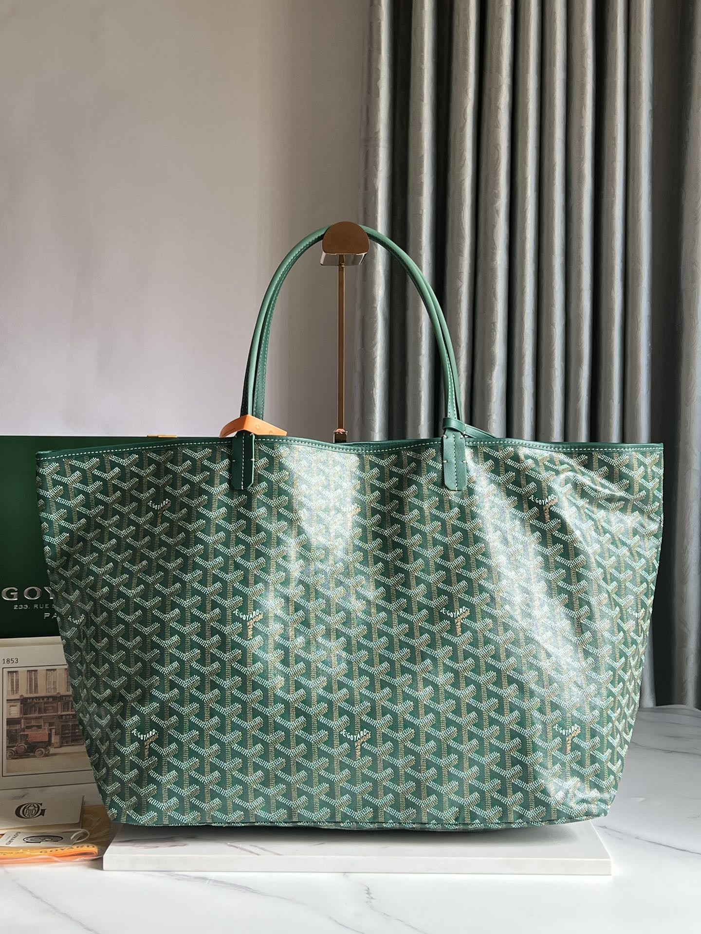 Goyard Saint Louis GM special paintedDou style shopping bag