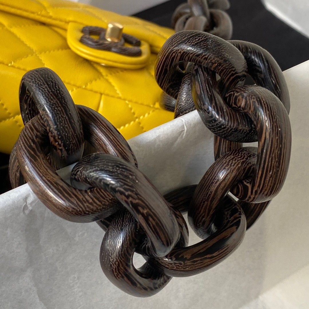 Chanel 23A Dakar Advanced HandicraftWorkshop Peach Wood Limited CF MiniAS4165, Top Quality