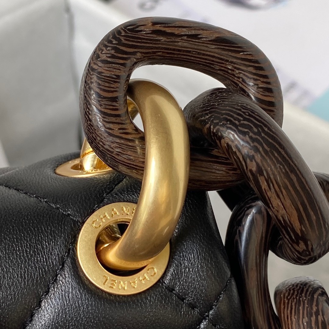 Chanel 23A Dakar Advanced HandicraftWorkshop Peach Wood Limited CF MiniAS4165, Top Quality