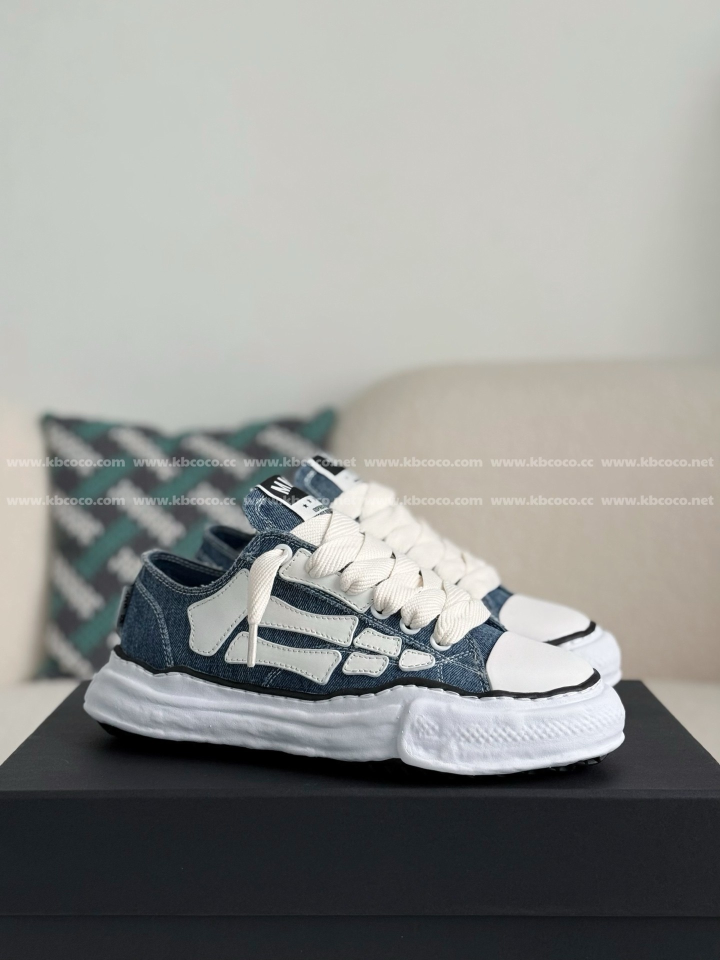 【#4532】Maison Mihara Yasuhiro x AMlRl Skel- Top Low canvas shoes